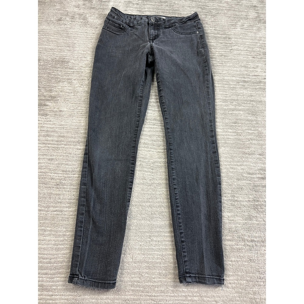 LEI Emma Jegging Junior 7 Regular Black Faded Skinny Stretch Denim Pants